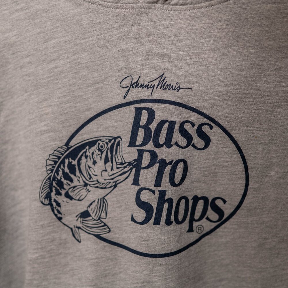 Bass Pro Gray and Navy Blue Logo Sweatshirt - Medium - Picture 3 of 5